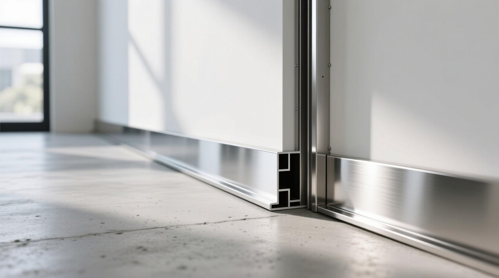 Системы крепления нержавеющего плинтуса